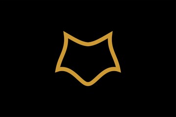 Fox logo design vector. Wild animal illustration symbol. Orange fox outline vector icon.
