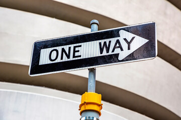 One way sign in New York