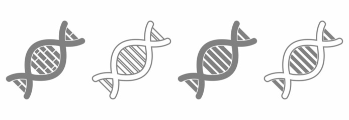 DNA icon set vector sign symbol