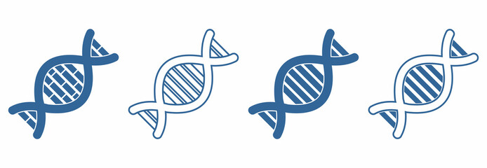 Fototapeta premium DNA icon set vector sign symbol