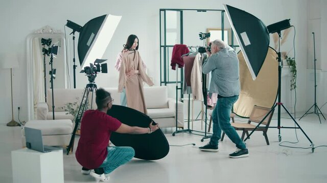 Professional studio shoot of a female model
