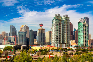 Fototapeta premium Calgary in sunny day, Canada
