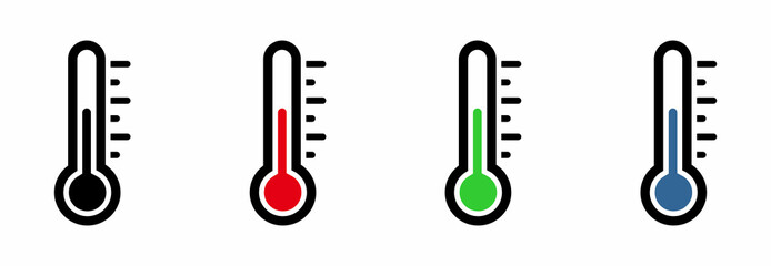 Obraz premium thermometer icon vector sign symbol