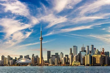 Foto auf Alu-Dibond Skyline von Toronto an einem sonnigen Tag © Sergii Figurnyi