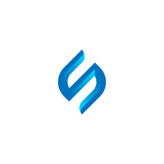 initial letter S monogram logo vector