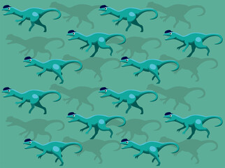 Animal Animation Dinosaur Dilophosaurus Vector Seamless Wallpaper