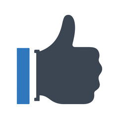 Thumbs up icon. Vector and glyph