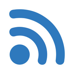 Rss feeds icon. Vector and glyph