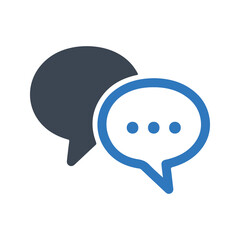 Speech bubbles icon. Vector and glyph