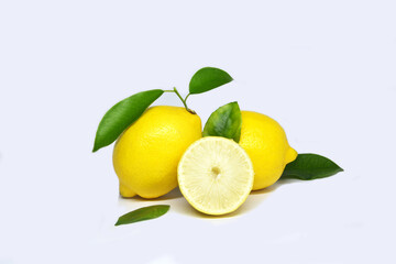 Lemon fruit isolated on a background white