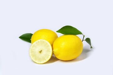 Lemon fruit isolated on a background white