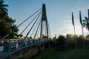 Obraz premium friendship bridge forntera bolivia brazil