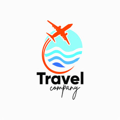 Travel company logo vector image