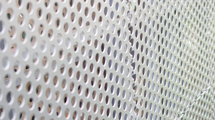 close up of a metal plate