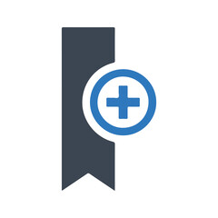 Favorite bookmark icon. Vector and glyph