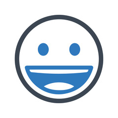 Smile face icon. Vector and glyph