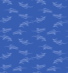 Fototapeta na wymiar Japanese Curl Line Ocean Wave Vector Seamless Pattern