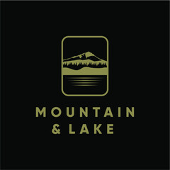 Mountain and Lake logo vector image