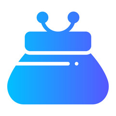 Obraz premium purse gradient icon