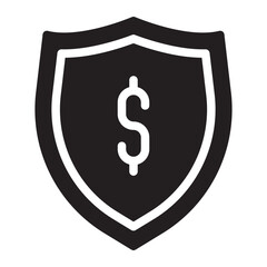 shield money glyph icon