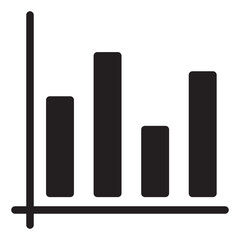 Fototapeta premium graph glyph icon