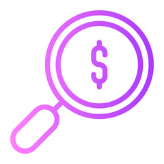 search money gradient icon
