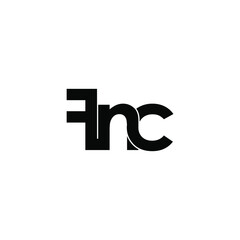 fnc initial letter monogram logo design