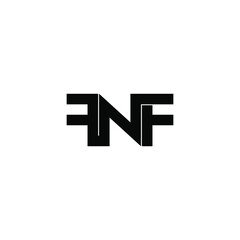 fnf initial letter monogram logo design