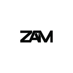 zam initial letter monogram logo design