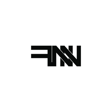 fnn initial letter monogram logo design