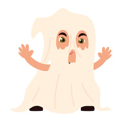 kid in costume ghost