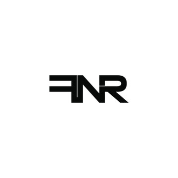 fnr initial letter monogram logo design