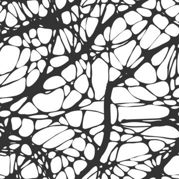 Seamless pattern with abstract patterns, lines. Neurographics. Grey liini on a white background. Vector illustration