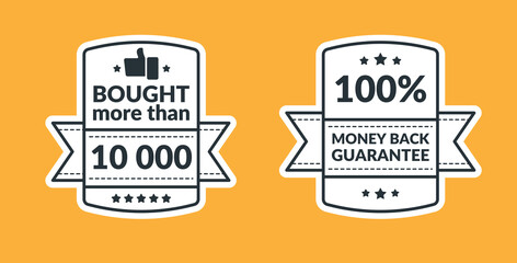 Set of Stickers for marketplace, money back guarentee