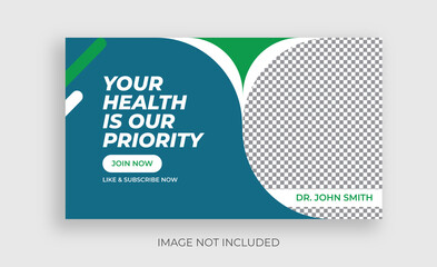medical youtube thumbnail template design