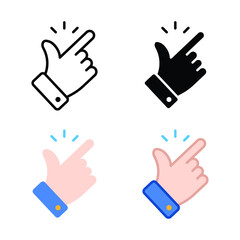 Easy icon. Simple outline, solid, flat style. Nice, pictogram, good, finger, hand, safe, click, symbol, design, like, arm, positive concept. Vector illustration isolated on white background. EPS 10