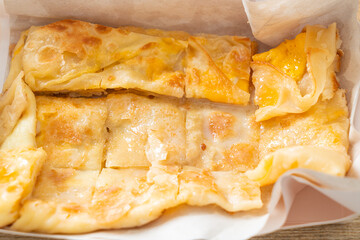 roti with egg and sweetened condensed milk