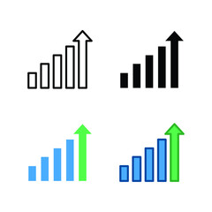Level icon. Simple outline, solid, flat style. Up, next, pictogram, power, arrow, battery, button, game, step, volume, business concept. Vector design illustration isolated on white background. EPS 10