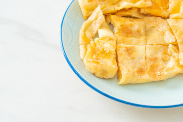 roti with egg and sweetened condensed milk