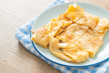 roti with egg and sweetened condensed milk