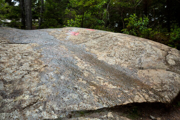 Glacial grooves on Mt. Kearsarge in Wilmot, New Hampshire.