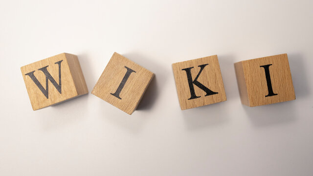 The word wiki was created from wooden cubes. News and communication.