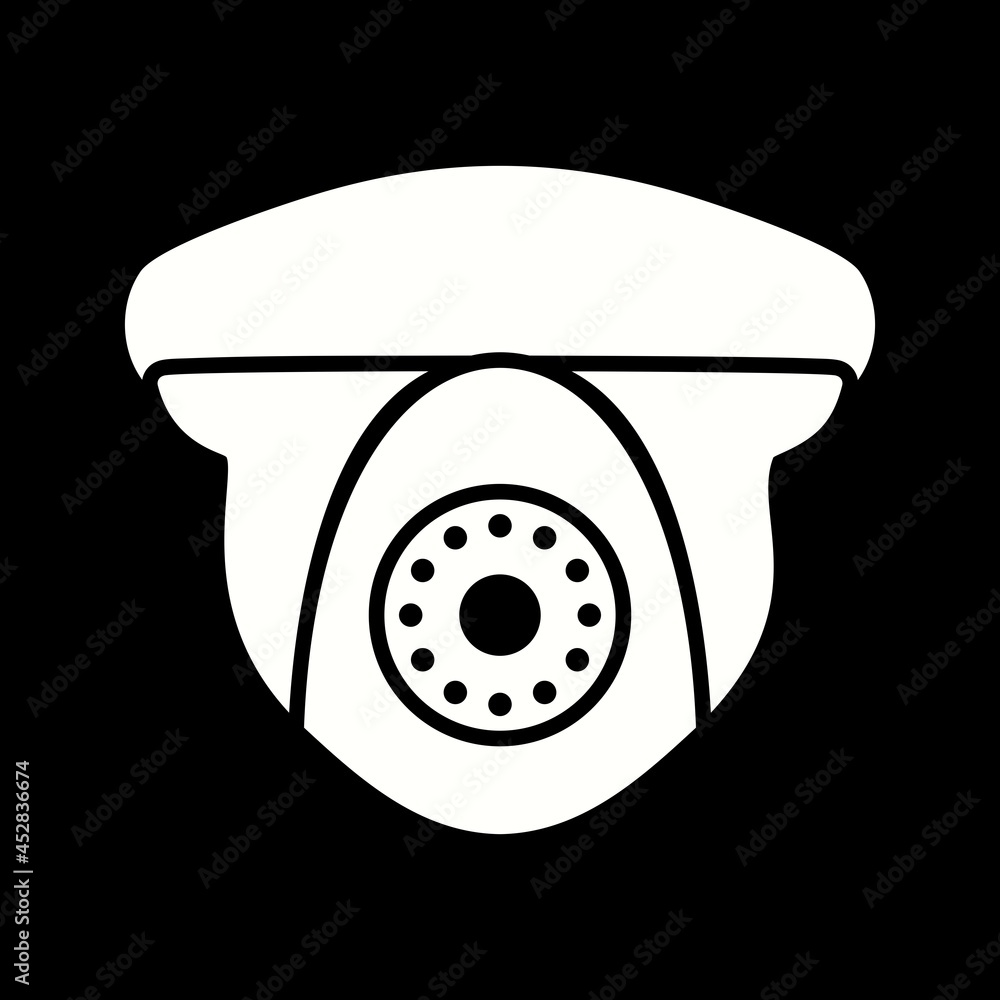 Poster Unique Security Camera Vector Glyph Icon