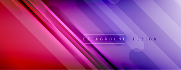 Abstract background - lines composition created with lights and shadows. Technology or business digital template. Trendy simple fluid color gradient abstract background with dynamic