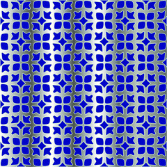 metal pattern on a blue background.  pattern for fabric, wallpaper, packaging. 

Decorative print.