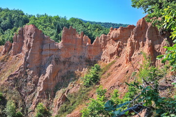 Scenic view of beautiful sand formations in Bosnia and Herzegovina