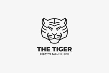 Tiger Head Sport Monoline Logo