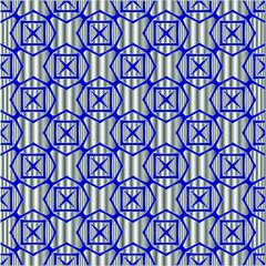 metal pattern on a blue background. 