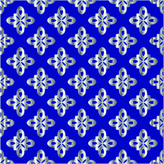 metal pattern on a blue background. 
