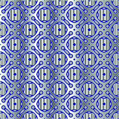 metal pattern on a blue background. 